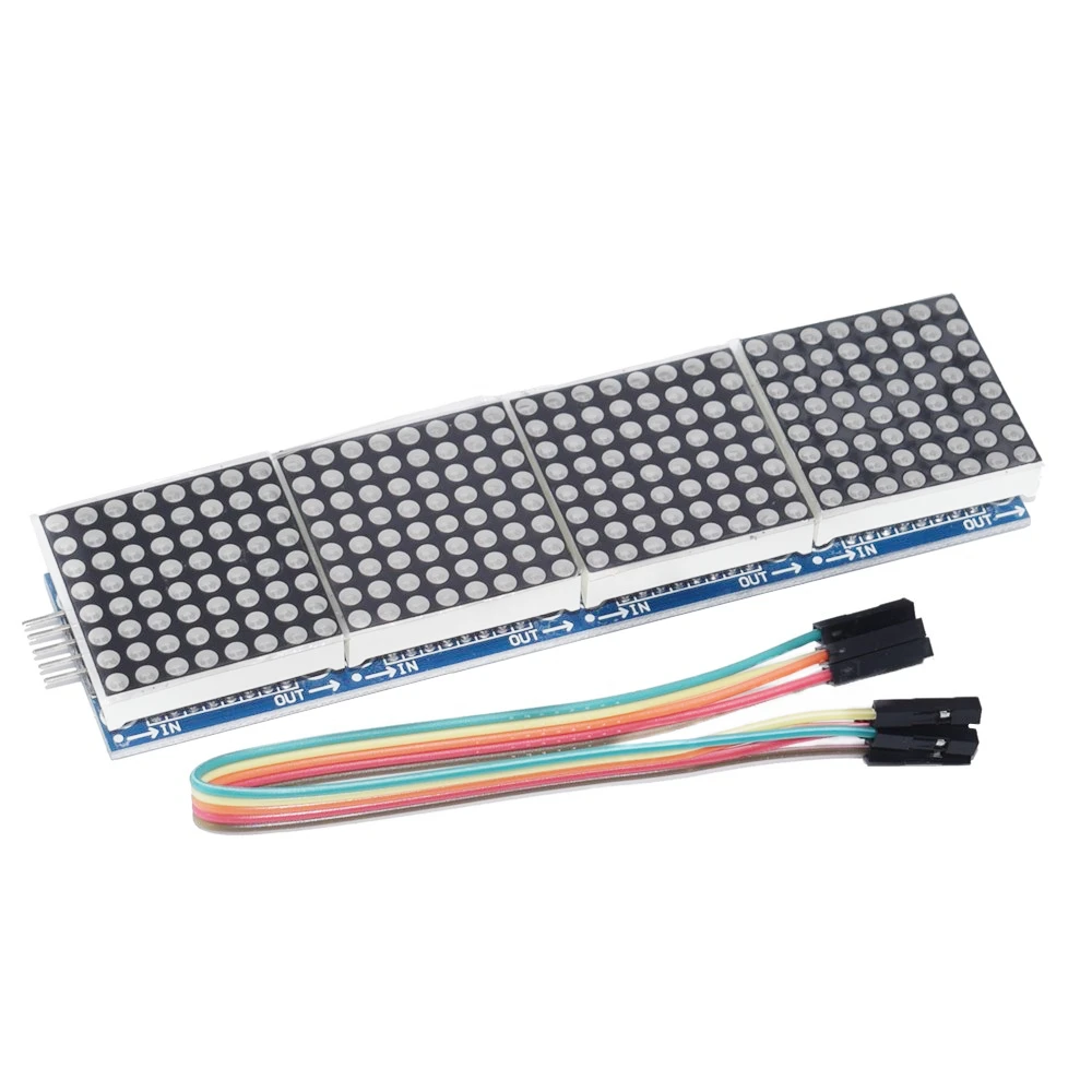 

1pcs MAX7219 Dot Matrix Module Red/Green Microcontroller 4 In One Display with 5P Line