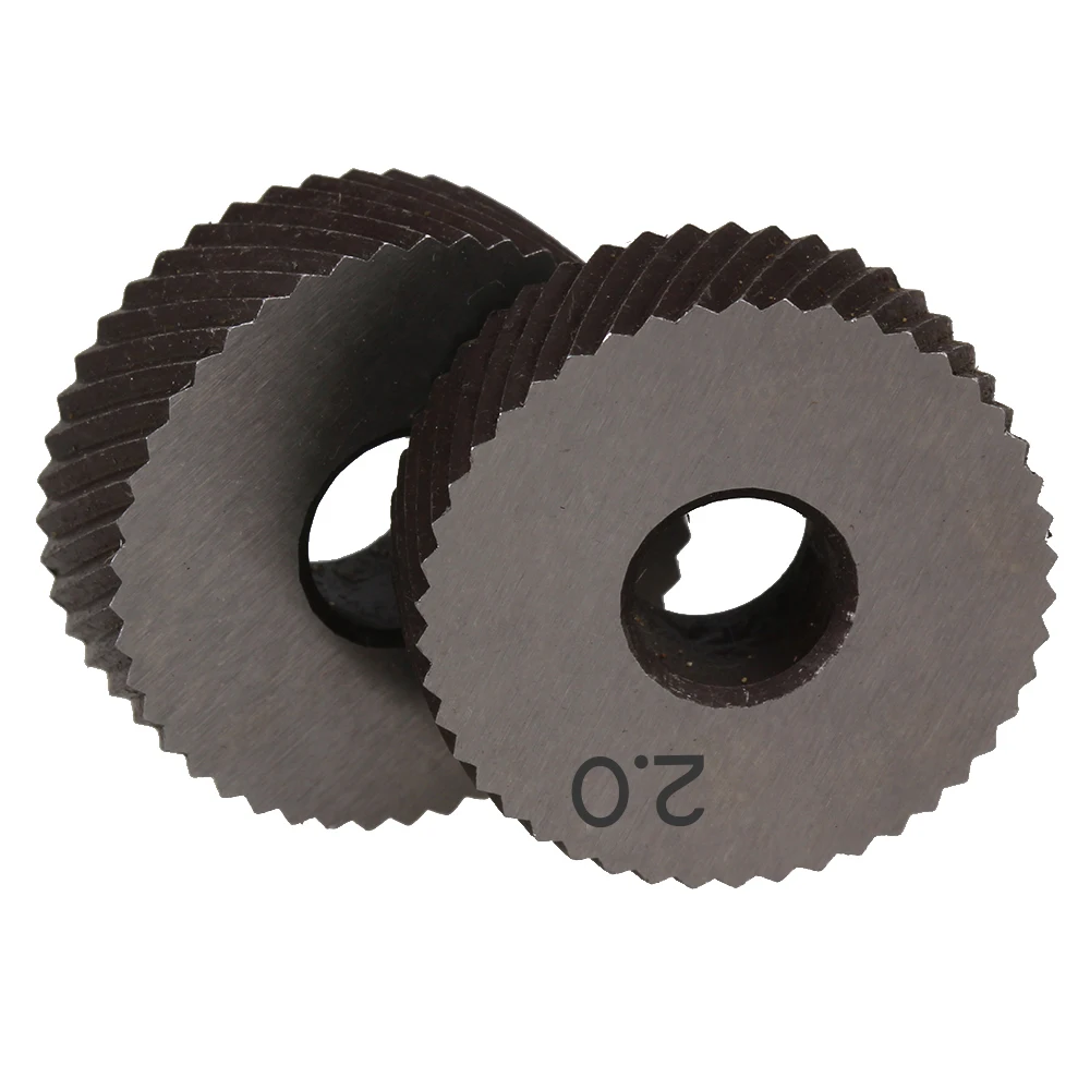 1 Pair 2.0mm Gear Hob Wheel Knurled Wheel Knife Textured Knurled Lathe Embossing wheel Machine Tools Accessories
