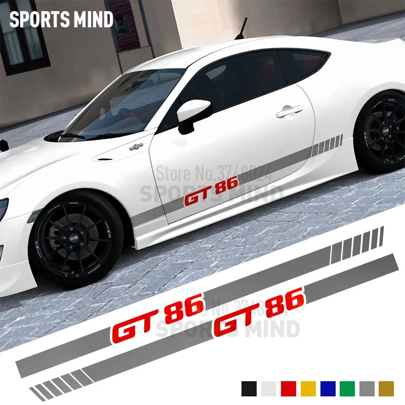 1 пара стикеров для Toyota 86 GT TRD Brz стикер с боковой полоской стайлинга автомобиля