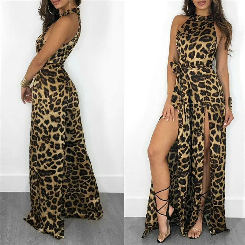 

Summer 2019 Women Leopard Print Jumpsuits Sexy Clubwear Playsuit Bodycon Party Jumpsuit Romper Trousers mujer overalls