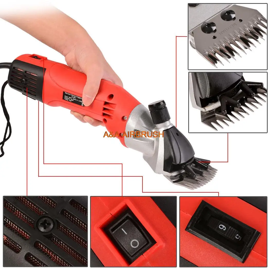 500W Sheep Clipper Goats Shears Shearing Clipper Electric Shearing