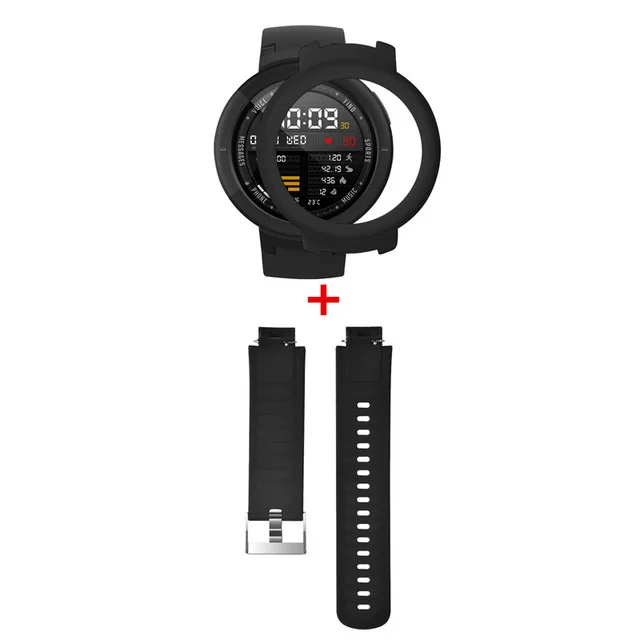 2 в 1 силиконовый ремешок для часов Amazfit Verge наручный браслет+ чехол для Xiaomi Huami Amazfit Verge 3 Watch - Цвет: 3