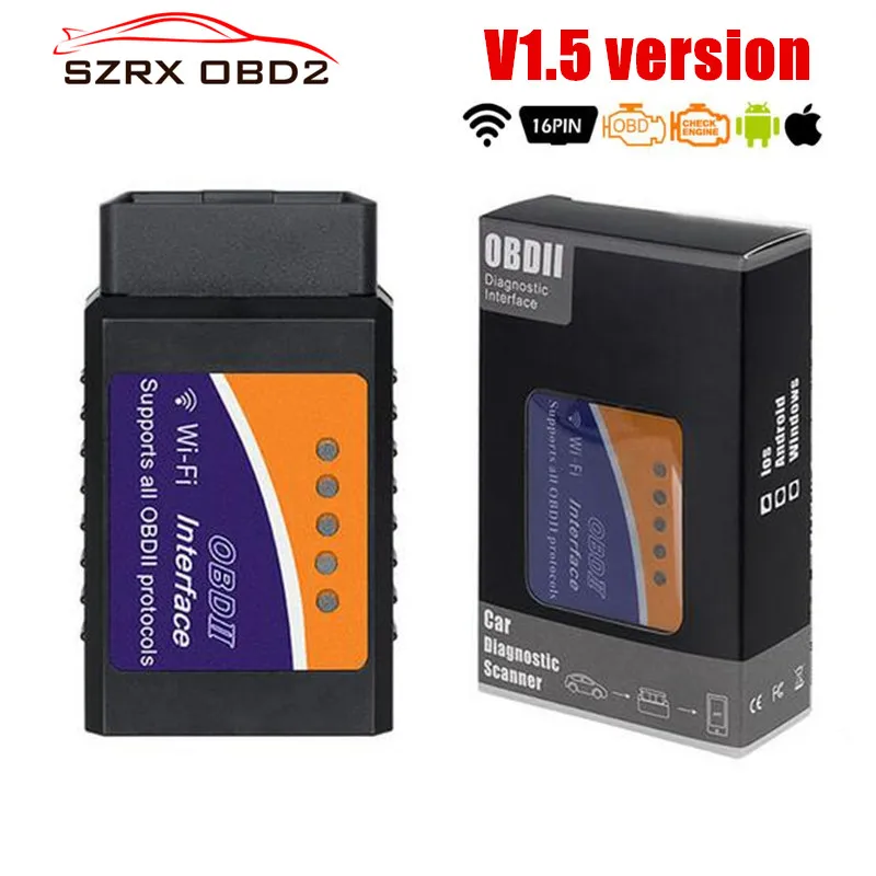 

2018 New Auto OBDII Code Reader V1.5 ELM327 WIFI Wireless Supports All OBD2 Protocols wifi elm 327 for for iPhone iPad iPod