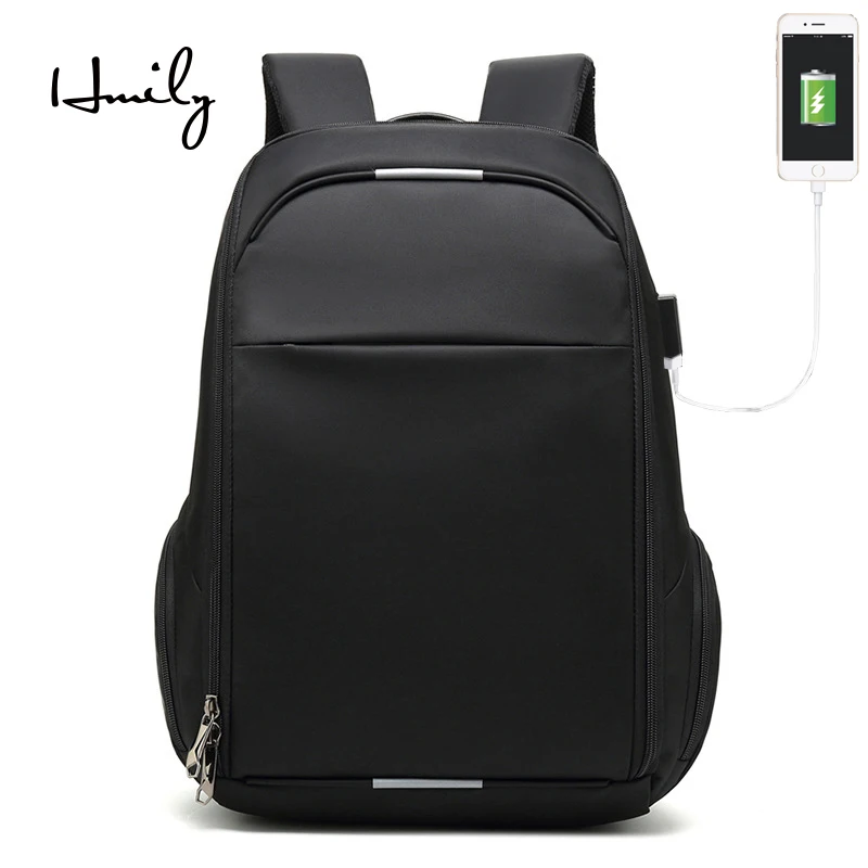 HMILY Laptop Backpack For Men Water Repellent High Quality Functional Rucksack with USB Charging ...