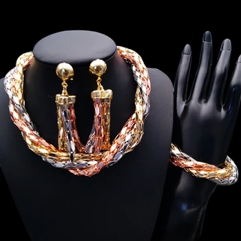 

Yulaili 2018 Jewellery Manufacturer African Cubic Zircon Ladies Costume With Crystal Four Jewelry Sets