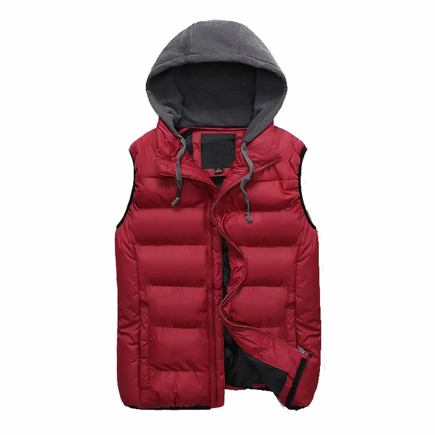 Мужская жилетка с капюшоном Mountainskin осенняя теплая без рукавов LA534|hooded sleeveless