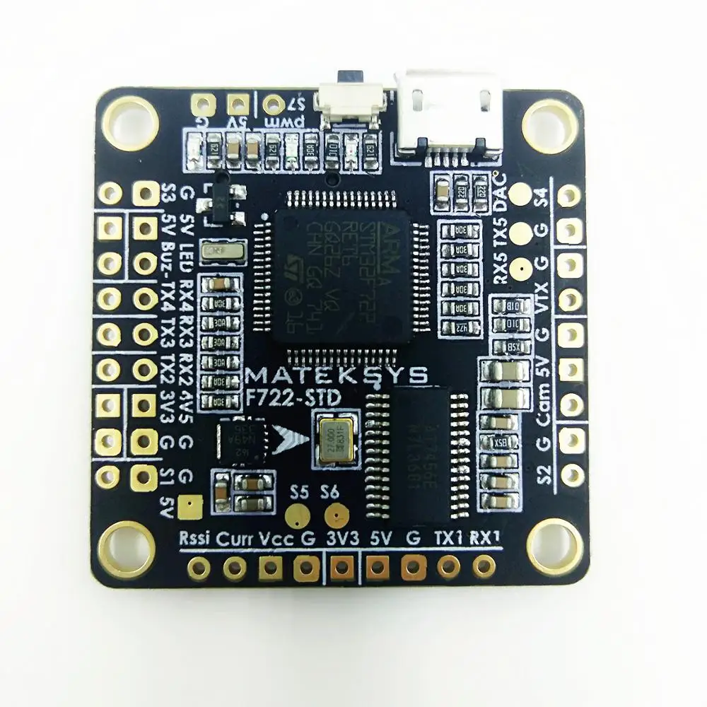 Контроллер полета MATEKSYS F722 STD STM32F722 Betaflight OSD BMP280 барометр 7 PWM/DSHOT выходы BlackBox MicroSD для