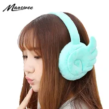 Крылья наушники теплые Корейская версия новых женских милых мультяшных плюшевых сережек имитация кроличьих ушей женские зимние ушные муфты