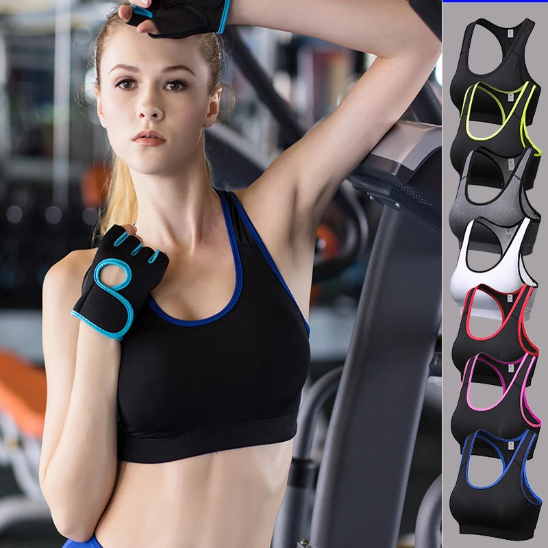 

2019 Quick Drying Running Vest Shockproof Women Sports Bra,Workout Tank Top Seamless Underwear,High quality Yoga Fitness shirt