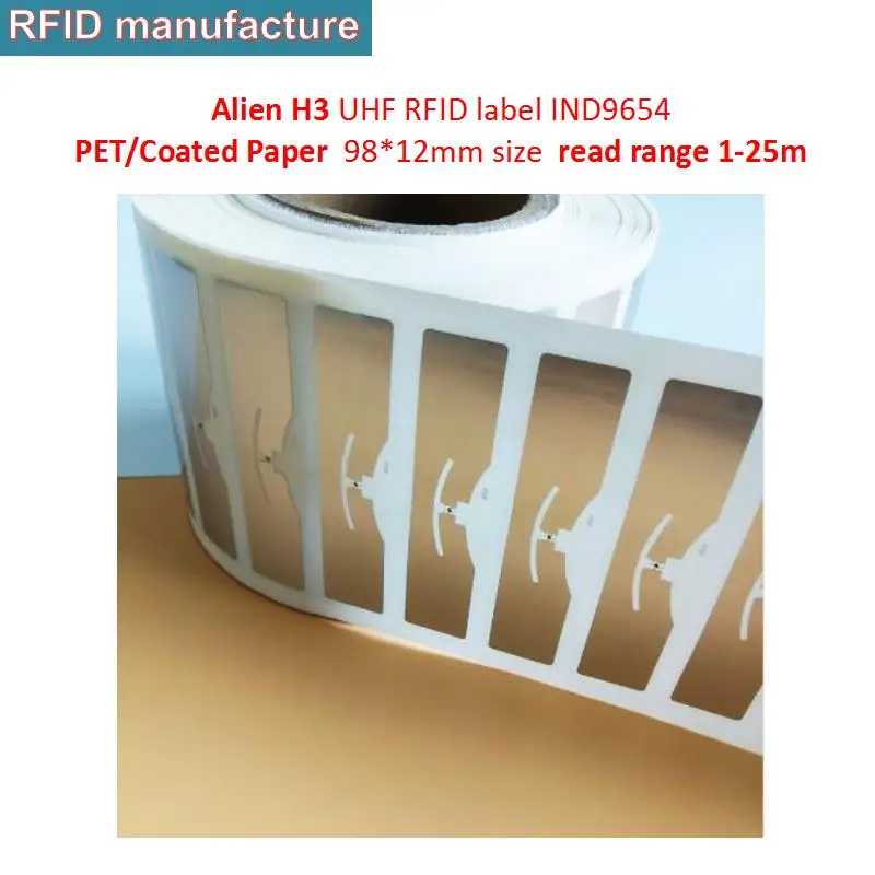 UHF RFID этикетка наклейка Alien 9654 влажная инкрустация 860-960 МГц клеевой пассивный для