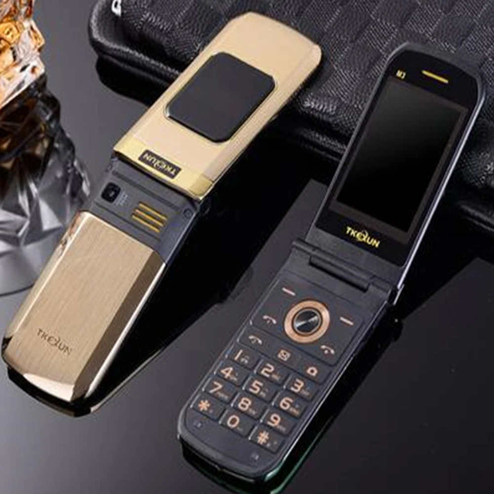 2.4 Inch Touch Screen Luxury Women Flip Phone With Double Dual Screen