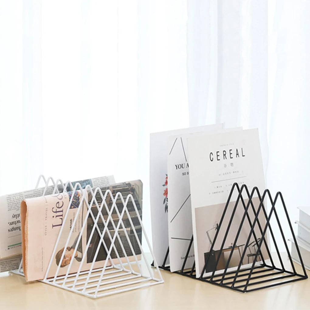 Best Feiqiong Portable Iron Book Shelves 2019 Desktop Documents Storage Holder File Magazine Storage Iron Bookcase Holder New