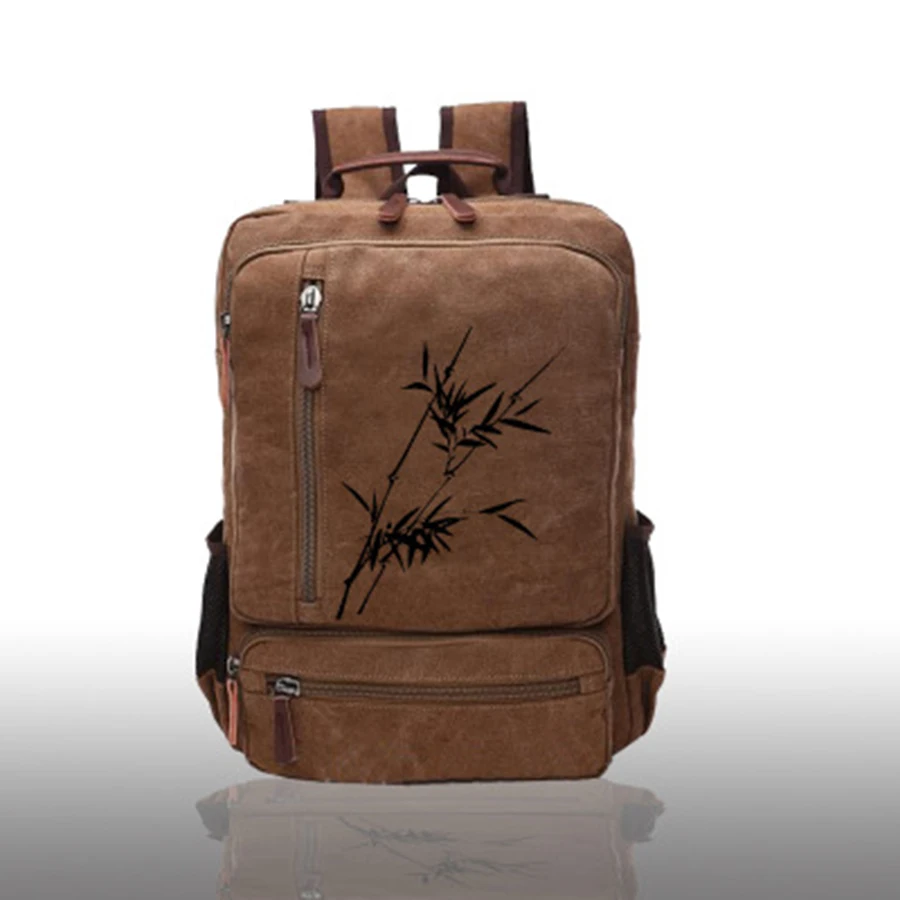 

Travel Canvas Zipper Backpack Men Laptop Leisure Business Backpack Black Student Vintage Mochilas Hombre Big Backpack Male 5SJ16