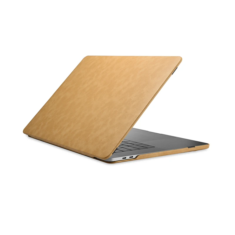 Slim Premium PU Leather Laptop Case Cover for Macbook Pro 13 A1706 A1708 A1989 Pro 15 A1707 A1990 New 2018 2017 Protective Shell