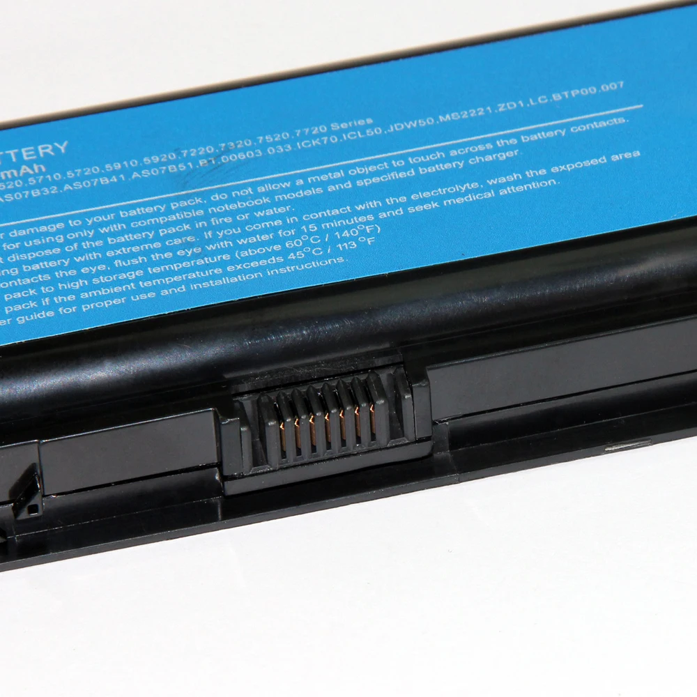 11 1 В/5200 мАч ноутбука Батарея для acer Aspire AC 5921 5920 5230 5235 5300 5220 5310 7320 7330 5320 LT1001J AS07B31 AS07B41