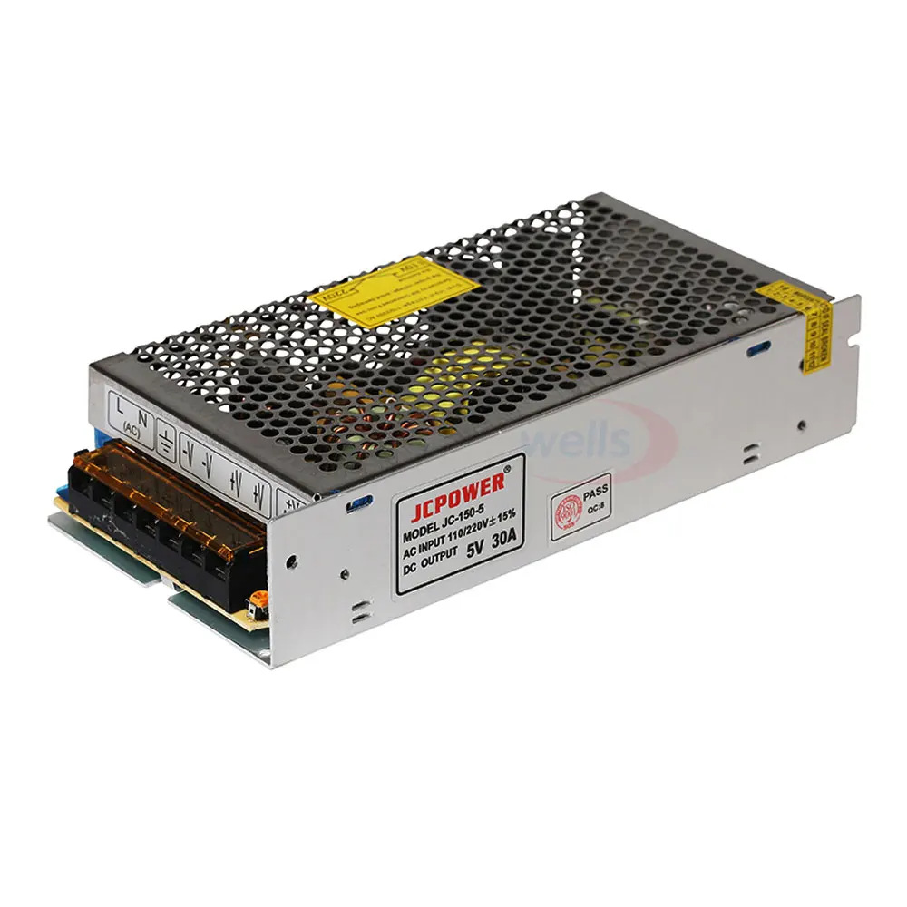 Для WS2812B WS2811 WS2801 СВЕТОДИОДНЫЙ ленточный светильник адаптер AC DC 5V 30A 150W источник