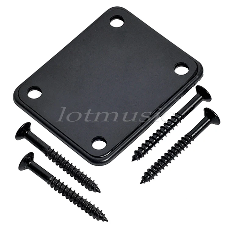 Черная шея пластина с винтом подходит для Fender Strat сменный гитары TELE|neck plate|black
