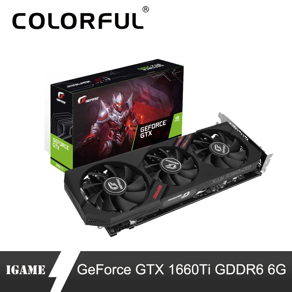 Цветная графическая карта Nvidia GeForce GTX 1660 Ti GPU GDDR6 6G iGame видеокарта 1500 МГц/1770 МГц