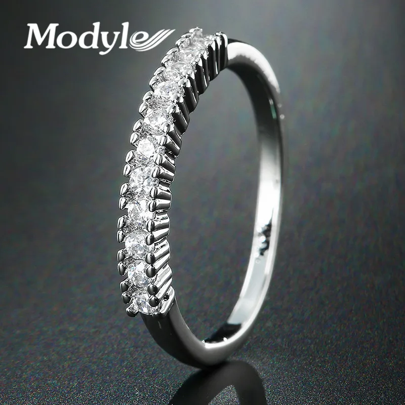 

Modyle Luxury Full Zircon Rings for Women White Gold Color Jewelry Promise Wedding Anel Statement Anillos Wholesale