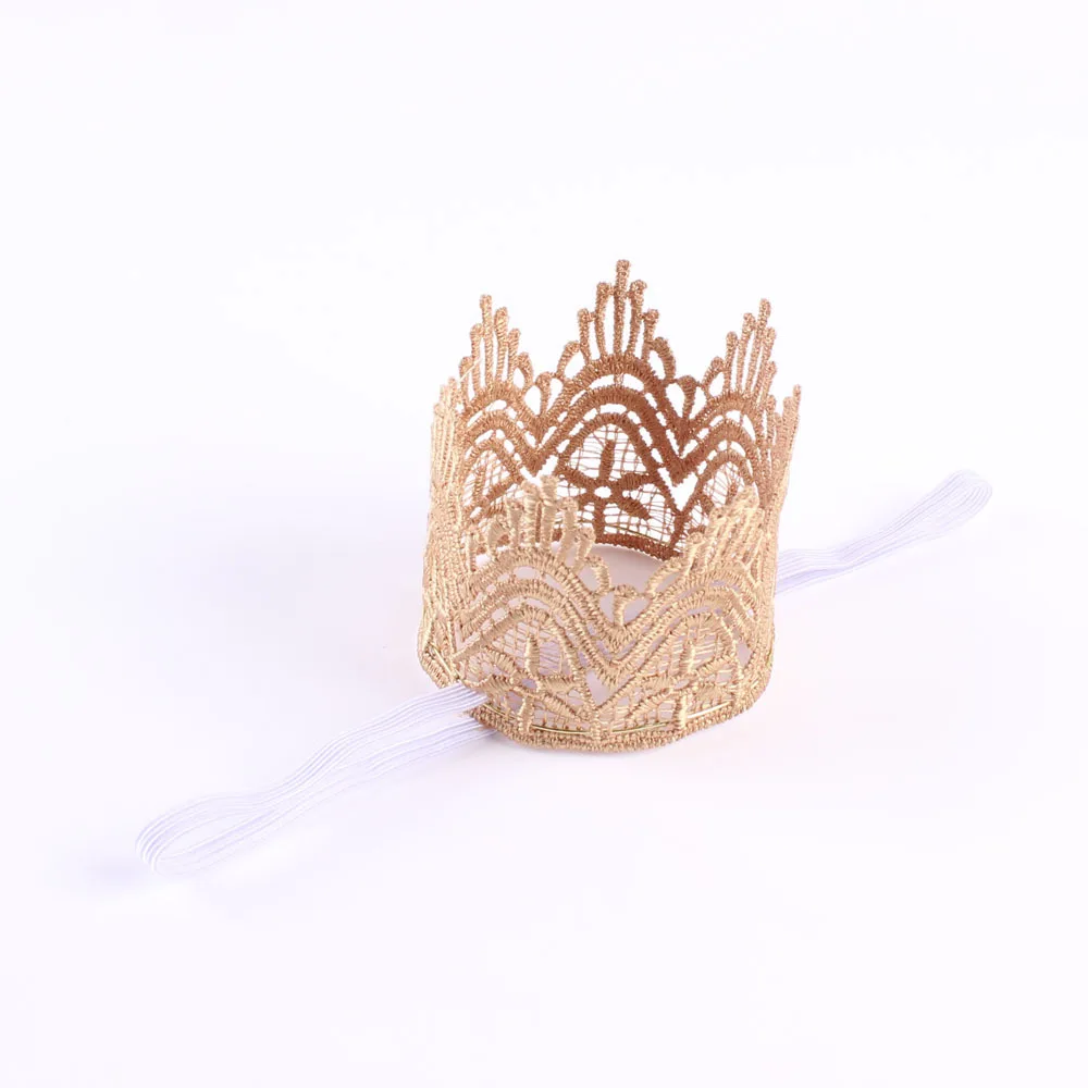 

Vintage Gold Lace Crown Headband Princess Headband photography prop Smash Cake Outfit Hair Accessories