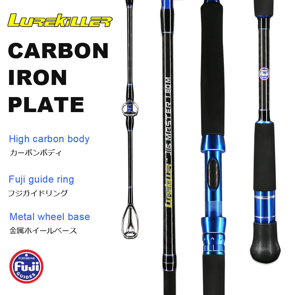 

2018 New Japan Fuji Guides Cross Carbon Jigging Rod 1.8m 6ft 37KGS Boat Rod Jig Rod Ocean Fishing Rod