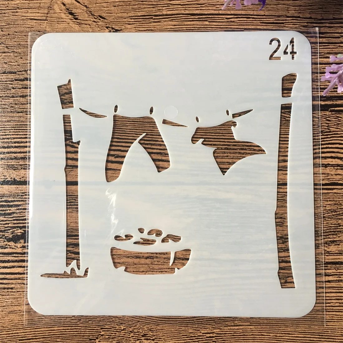 15cm Clothes Drying DIY Layering Stencils Wall Painting Scrapbook Coloring Embossing Album Decorative Card Template | Дом и сад