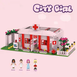 XINGBAO 12009 новые игрушки 590 шт. город девочки серия кампус медицинский офисный набор строительные блоки кирпичи смешные девочки Детские