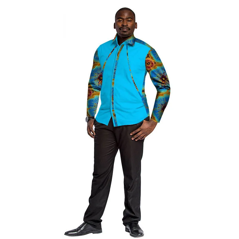 New-Bazin-Riche-Ankara-Top-Clothes-Dashiki-Mens-Shirts-Plus-Size-African-Design-Clothing-Patchwork-Print(14)
