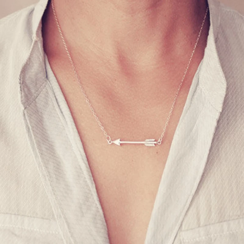 

Silver Arrow Necklace For Women Charm Chain Necklace Simple pendant necklace