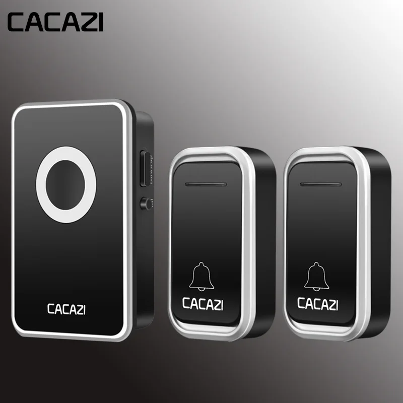 

CACAZI Waterproof Plug-in wireless doorbell waterproof Kit door wireless bell easy install Adjustable indoor ring volume