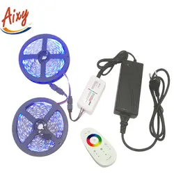 DC12V RGB 5050 Светодиодные ленты света 5 м/рулон 300 светодиодный s гибкий светодиодный свет 60 Светодиодный/м 5 м 10 м + 2,4G RGB светодиодный контроллер +