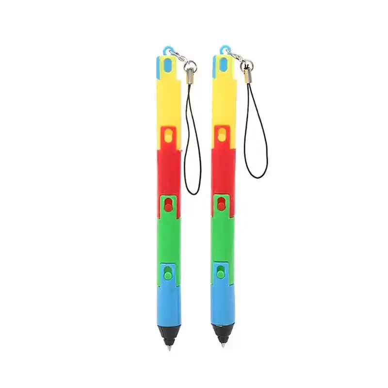 2pcs Creative Stationery Foldable Ballpoint Pen Cute School Stationery Foldable Ballpoint Pen Cute