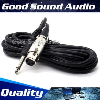 

3m 3 Pin XLR Female to 6.5mm Plug Recording Studio Microphone Cable Mixer Audio Lead Male Jack Dynamic Mic Wire Cord Karaoke