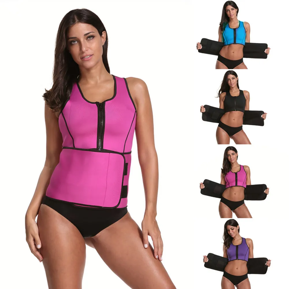 Women Neoprene Sauna Sweat Vest Corset Slim Waist Colored Bodyshaper Trainer | Женская одежда