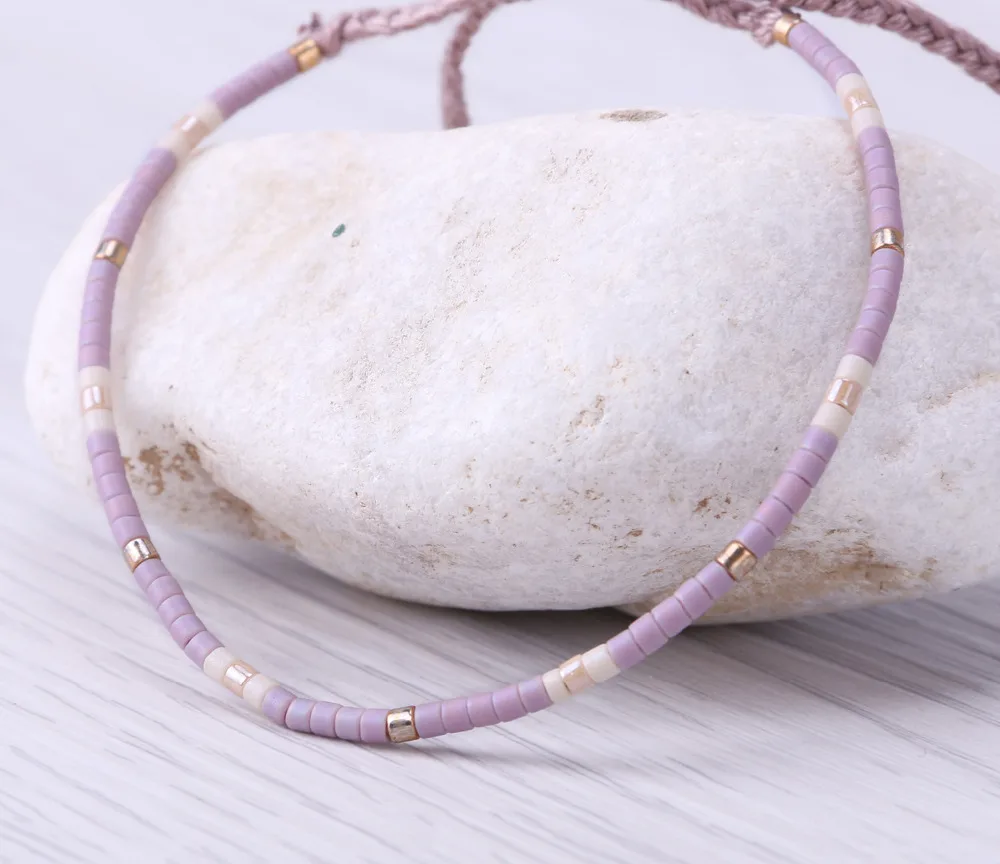 C.QUAN CHI Charm Bracelets Jewelry Bohemia Crystal Seed Beaded Friendship Bracelets Adjustable