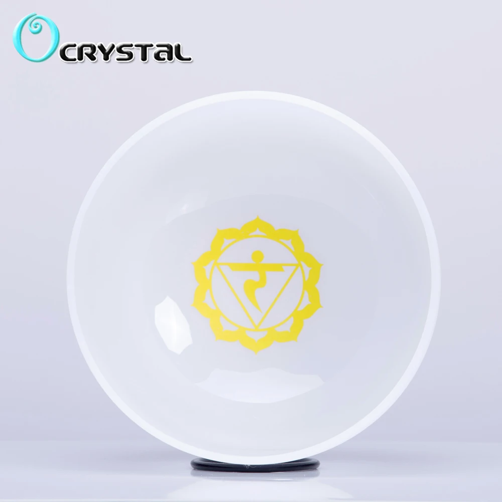 1 шт. 10 дюймов Chakra шаблон дизайн настроенный третий глаз Корона корень сакральный Солнечный сердце горла Кристалл кварцевое "пение" чаша Медитация