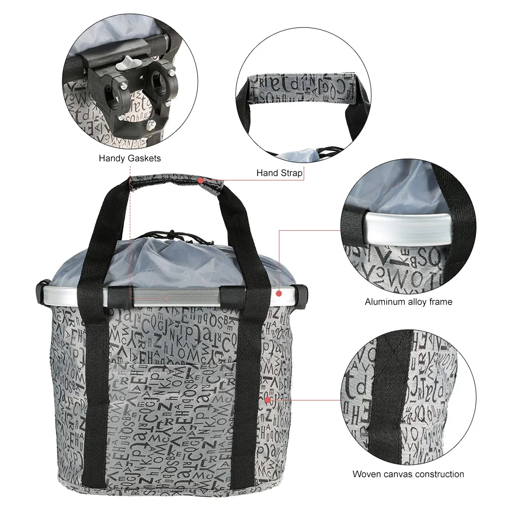 Excellent Lixada Bicycle Basket Handlebar Pannier Cycling Carryings Holder Bike Riding Pouch Cycle Biking Front Baggage Bag 4 Excellent Lixada Bicycle Basket Handlebar Pannier Cycling Carryings Holder Bike Riding Pouch Cycle Biking Front Baggage Bag 4