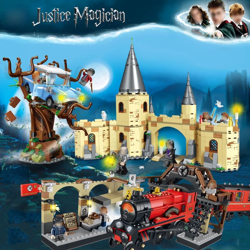 

Harry Movie series Potter 75954 Hogwars Great Hall Building Set Bricks Wizarding World Magic Birthday Christmas Toy For Children