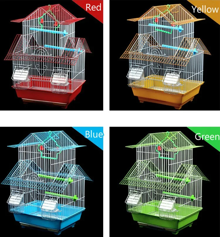 Large Villa Cage for Small Budgie Bird - Iron Metal Pet Supplies image 5