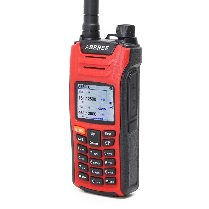 ABBREE AR-F6 6 полос Отображение режима ожидания 999CH Многофункциональный VOX DTMF SOS lcd цветной дисплей рация CB радио Ham радио