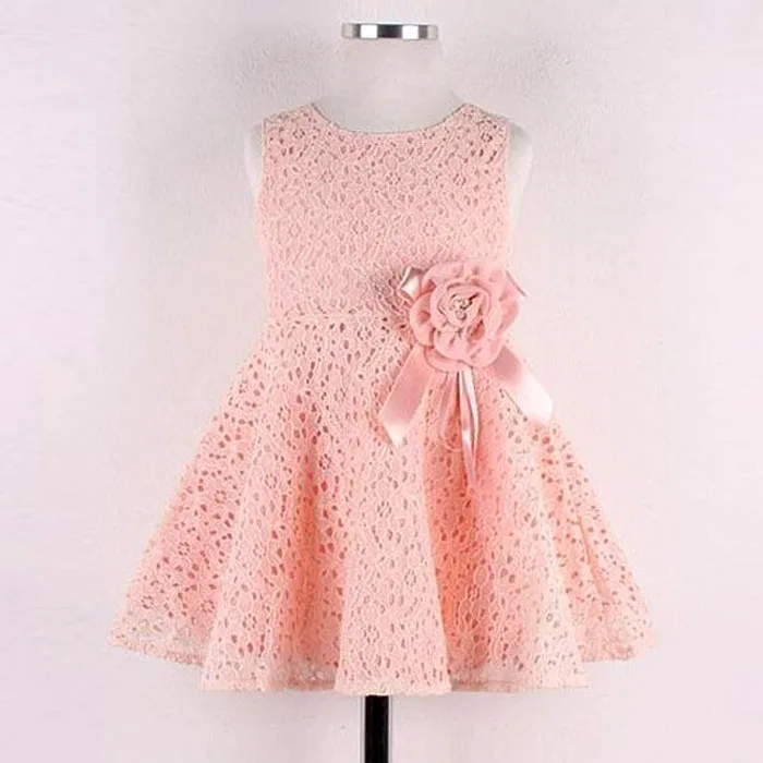 

Summer Kids Cute Girls PC Girls Kids Full Lace Floral One Piece Dress Child Princess Party Dress Vestido Infantil