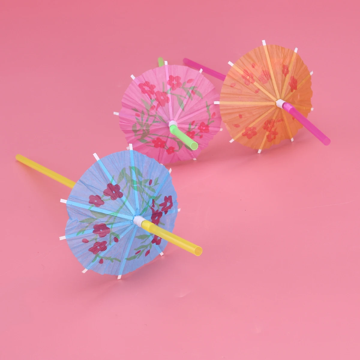 Зонтик флуоресцентный креативный прочный одноразовые соломинки DIY пластиковые соломинки для питья для клуба DIY Bar