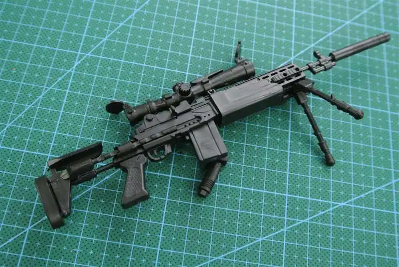 1:6 MK14 MODO снайперская винтовка черный пластик покрытый гравировальным слоем