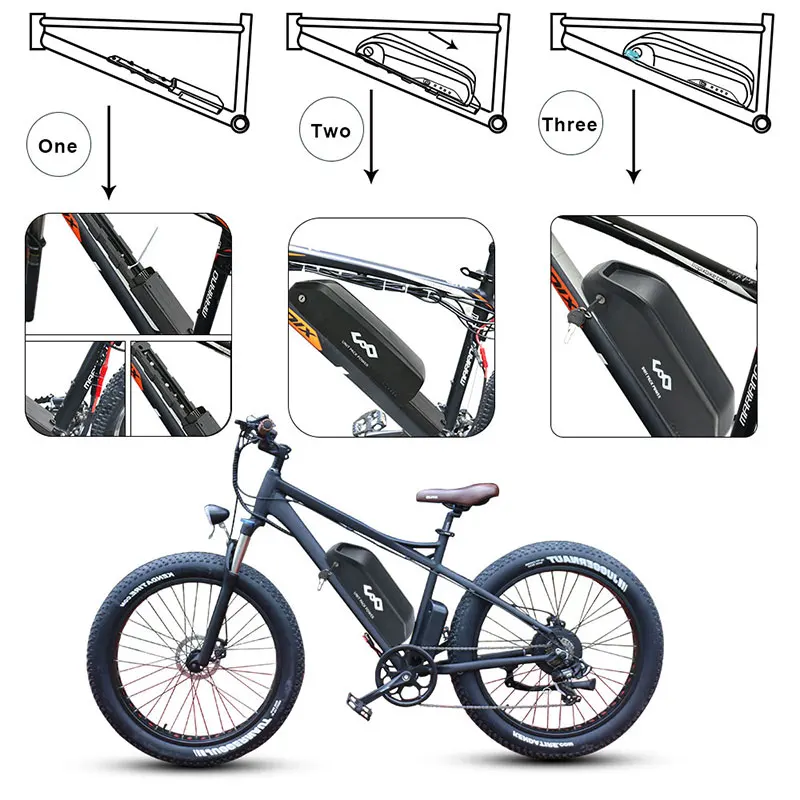 Длинный диапазон 48 В 17.5Ah 15Ah 13Ah eBike литий-ионный аккумулятор Sanyo/samsung/Panasonic для электровелосипеда Bafang BBSHD BBS03