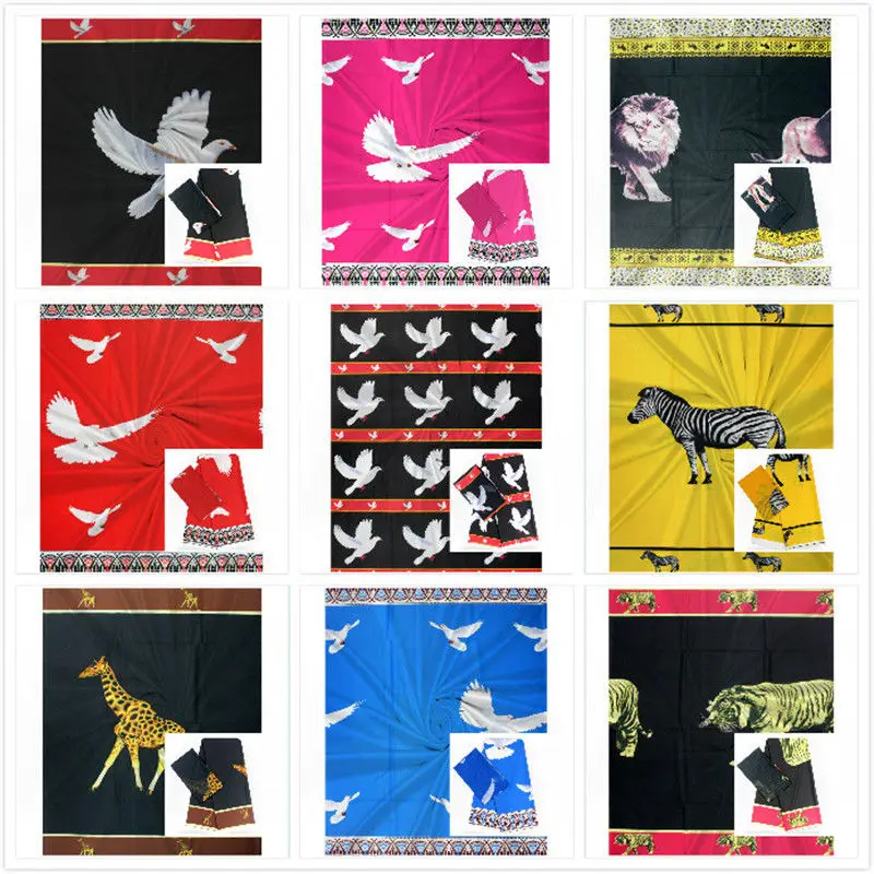 

New Coming Digital Printed Silk Wax Design Hot Selling African Wax Pattern Satin Silk Fabric For Dress 30