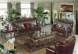 2019 кресло-шезлонг Muebles настоящий европейский стиль набор античный нет натуральная кожа Кресло-мешок секционный диван Горячая роскошь