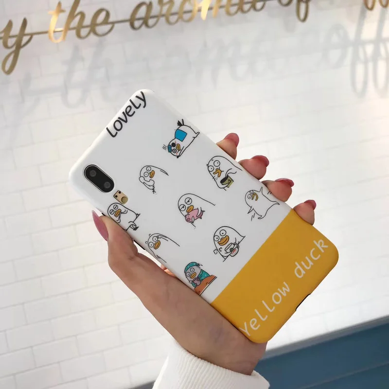 Забавная картина с утками чехол для Iphone X 6 6s 7 8 XS XR MAX модные мягкие Мультяшные