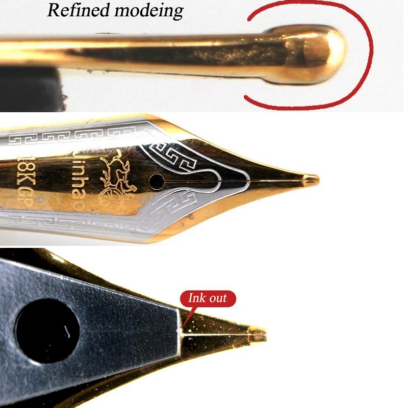 Полностью Металлическая перьевая ручка Iraurita 0,5 мм чернила золотые ручки с зажимом dolma kalem Caneta канцелярские принадлежности для офиса и школы 1003
