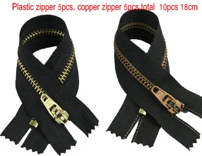 10PCS 4# Джинсы/повседневные брюки молния черный порог - Цвет: 10PCS