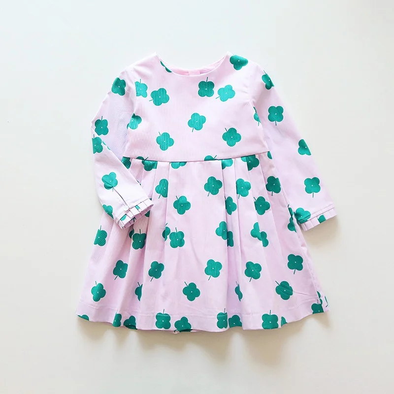 

2018 French J brand four-leaf clover girl dress 100% cotton
